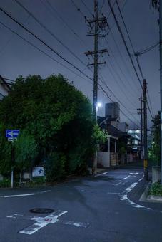 Photo, alley, residential area, street lights, 