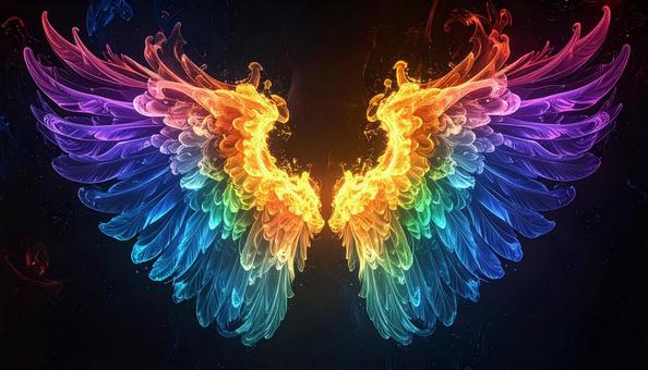幻想の虹色の羽ばたき 幻想の虹色の羽ばたきの写真