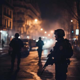 シルエット警備の写真