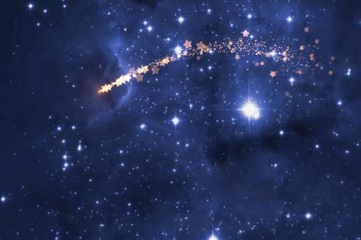 Image of a shooting star shining in the mysterious universe, JPG Image of a shooting star shining in the mysterious universe, space, star, shooting star, JPG