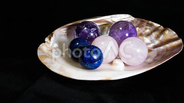 アメジスト　ラピスラズリ　ローズクォーツ アメジスト,ローズクォーツ,ラピスラズリの写真素材