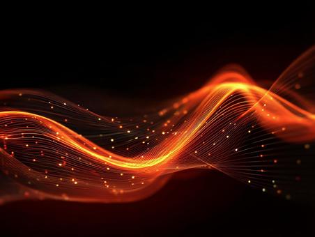 光り輝くエネルギーの抽象的な波の写真