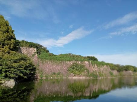 大阪城のお堀と石垣 大阪城のお堀と石垣 大阪城,お堀,石垣の写真素材