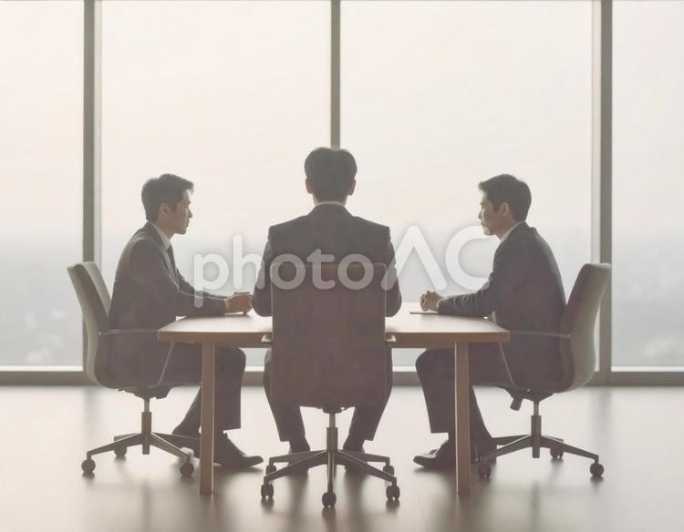 打ち合わせをするビジネスマン 男性,仕事,会社の写真素材