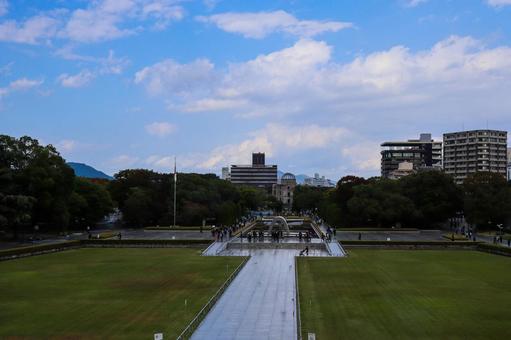 広島平和記念公園 広島平和記念公園,原爆ドーム,平和の写真素材