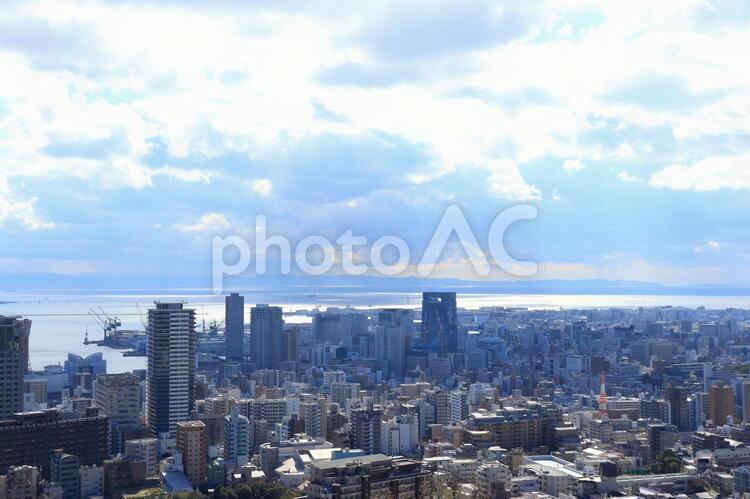 諏訪山公園から眺めた神戸の風景 2 神戸市,神戸港,神戸の写真素材