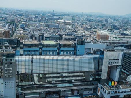 【京都府】京都市・京都タワーからの街並み 京都タワー,京都府,京都市の写真素材