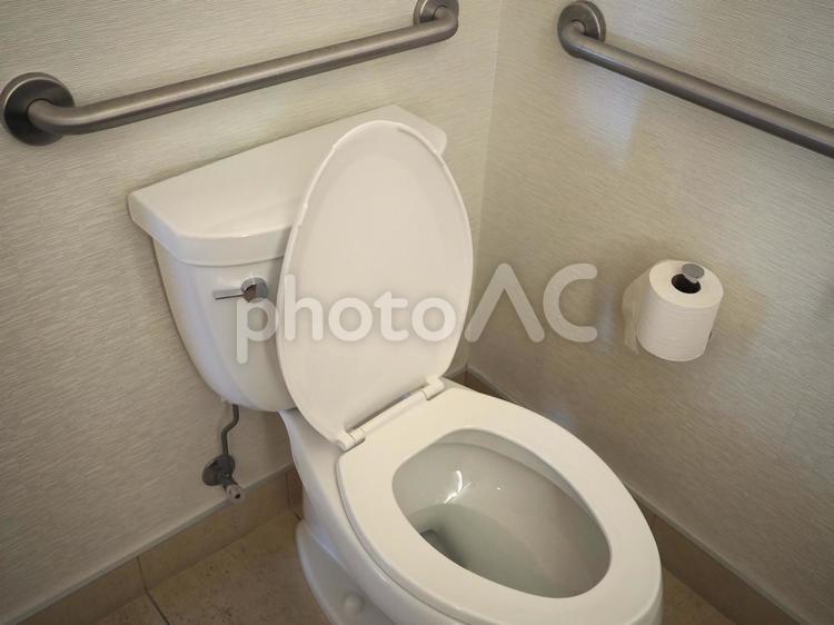 海外のホテルのトイレとトイレットペーパー トイレ,便器,洋式の写真素材