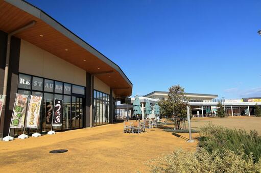 国道50号線沿いの道の駅グランテラス筑西 道の駅グランテラス筑西,グランテラス筑西,道の駅の写真素材