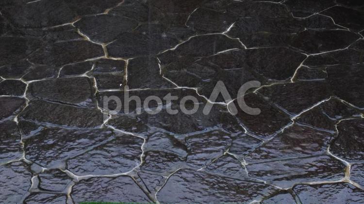 雨に濡れた石畳 石畳,雨,石の写真素材