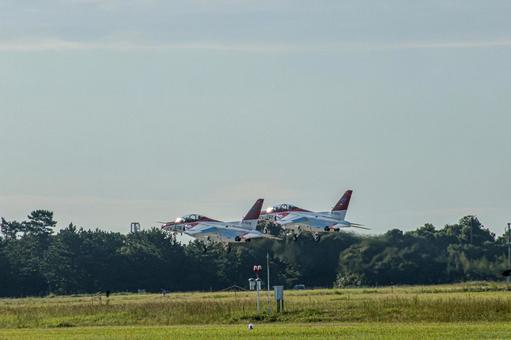 日本・芦屋航空祭の広範囲の風景 飛行機,航空機,旅客機の写真素材