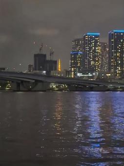 川と夜景(東京タワー) 川と夜景(東京タワー)の写真