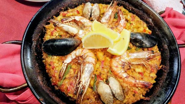パエリア パエリア パエリア,パエリヤ,スペイン料理の写真素材