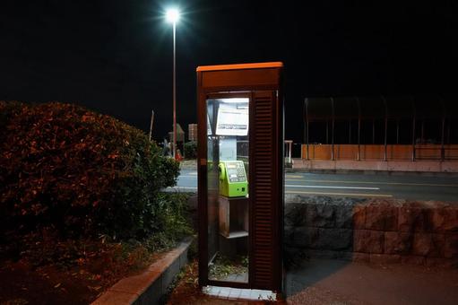 神奈川 江ノ島の公衆電話 江ノ島,江の島,江の島大橋の写真素材