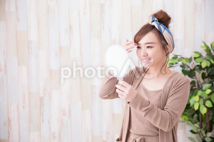 ルームウェアの女性 ルックス,容姿,女性の写真素材