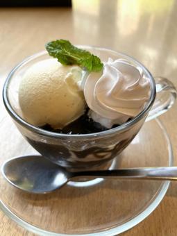 コーヒーゼリー コーヒーゼリー,喫茶店,カフェの写真素材