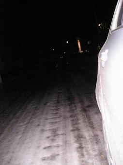 11月　晩秋の北海道　雪道＆ブラックアイスバーンの写真