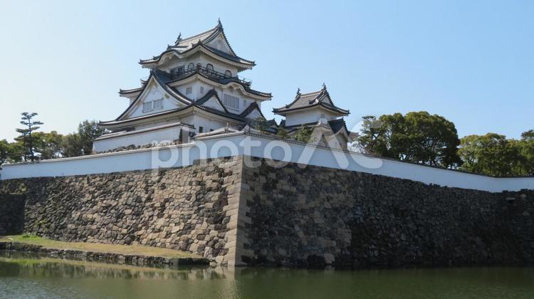 岸和田城　天守閣　復興 岸和田城,千亀利城,平城の写真素材
