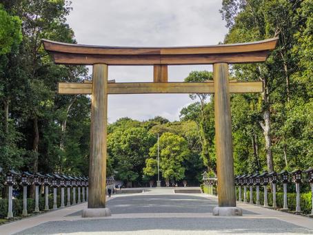 【奈良県】橿原市・橿原神宮 橿原神宮,寺社仏閣,パワースポットの写真素材