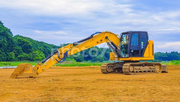 建設機械 重機,パワーショベル,ショベルカーの写真素材
