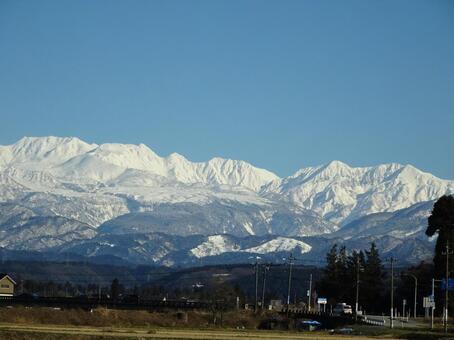 北アルプス立山連峰 山,風景,自然の写真素材
