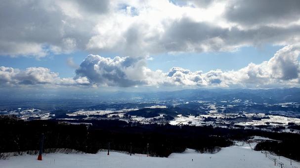 從斜坡頂部的全景, JPG 從斜坡頂部的全景, 滑雪場, 滑雪, 雪登機, JPG
