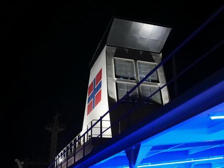 さるびあ丸　ファンネル さるびあ丸,大型客船,船旅の写真素材