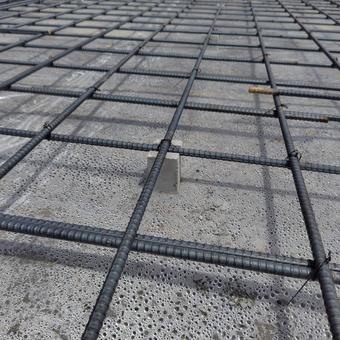 Photo, rebar, reinforcement, reinforced concrete foundation, 