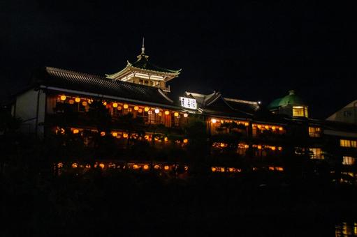夜の伊東 東海館 夜の伊東 東海館 東海館,レトロ,夜景の写真素材