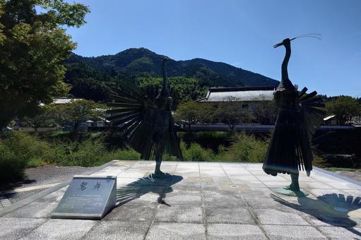 島根県-津和野-鷺舞の像 島根県-津和野-鷺舞の像の写真