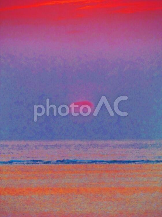 沖縄の夕日 沖縄,島,那覇の写真素材