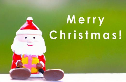 サンタ＆グリーン（英文字） クリスマス,サンタクロース,グリーンの写真素材