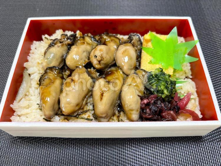 牡蠣のお弁当 お弁当,牡蠣,かきめしの写真素材