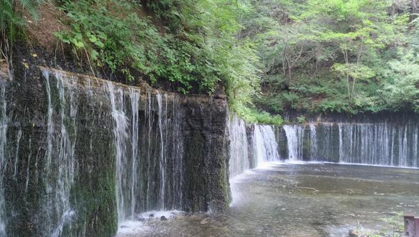 白糸の滝 白糸の滝 白糸の滝,軽井沢,観光地の写真素材