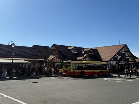 河口湖駅 河口湖駅,駅,旅の写真素材