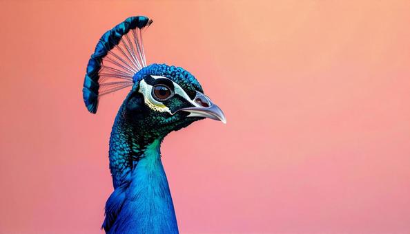 クジャクの顔の写真 クジャクの顔の写真の写真