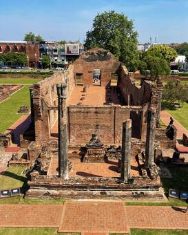 ワットラーチャブーラナ ワットラーチャブーラナ,アユタヤ,タイの写真素材