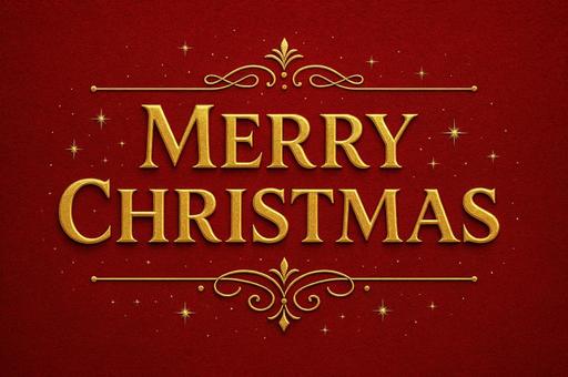 MerryXmasのタイトル文字 MerryXmasのタイトル文字の写真