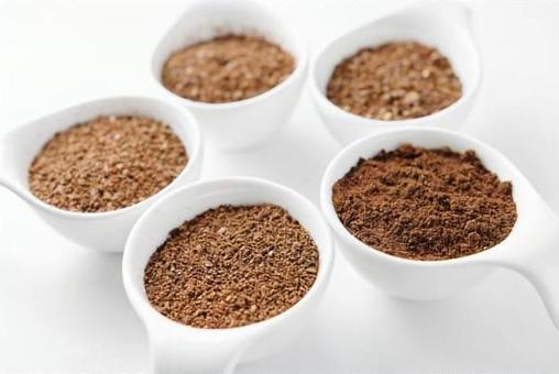 Coffee beans ground in 5 stages, кофе в зернах, растереть, состояние шлифования, JPG