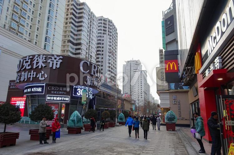 中国甘粛省蘭州の街並み 中国,甘粛省,蘭州の写真素材