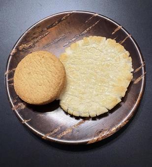 ほろほろ焼きとクッキーパレットブルトン おやつタイム,コーヒータイム,コーヒーブレイクの写真素材