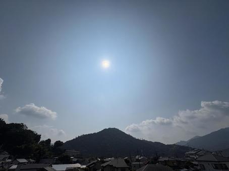 山と太陽 山と太陽の写真