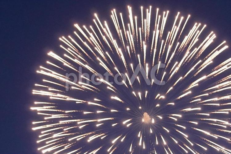打ち上げ花火（冬の空）05 打ち上げ花火,花火,冬の写真素材