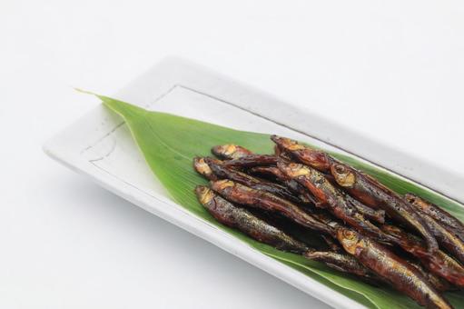 ワカサギの甘露煮 ワカサギの甘露煮 ワカサギの飴煮,ワカサギ,公魚の写真素材