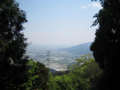 菩提山城 本丸跡からの眺望 菩提山城 本丸跡からの眺望の写真