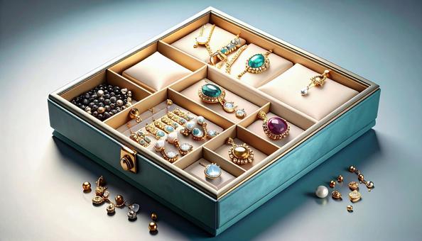 宝石箱　美しい宝石の写真