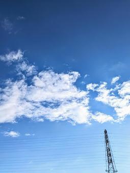 冬の空 くも,背景,背景素材の写真素材