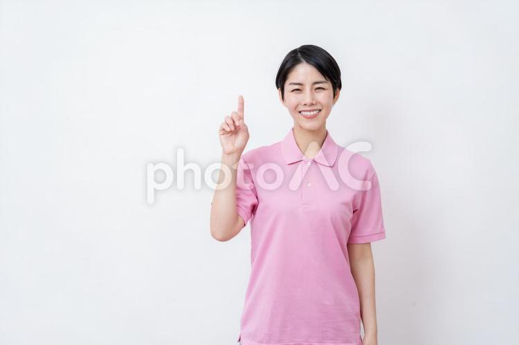 提案する介護士の女性。 介護,介護福祉士,介護士の写真素材