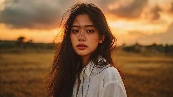 澄んだ瞳の女性 澄んだ瞳の女性の写真