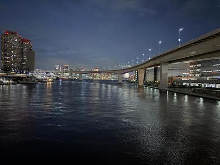 有明橋から望む夜景 有明橋から望む夜景の写真